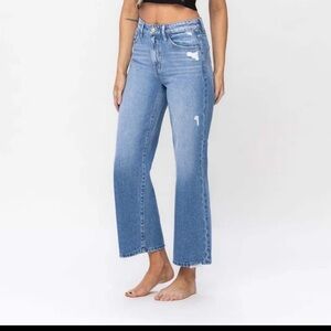 Vervet jeans Women’s high rise wide leg jeans cropped Size 30. Never worn